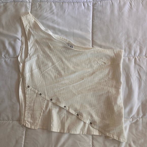 Princess Polly Cream Top with Button Accents - Picture 1 of 3